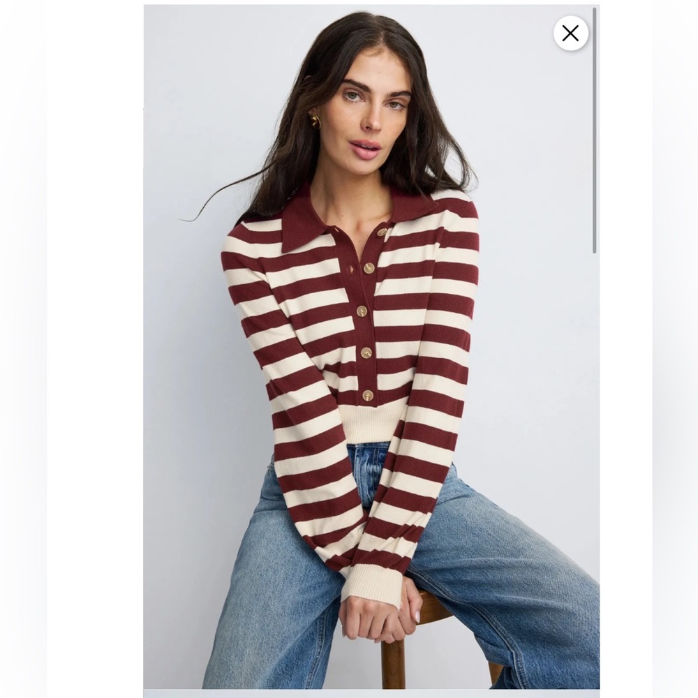 Favorite Daughter Belle Stiped Sweater, Size: L